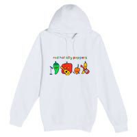 Red Hot Silly Peppers Funny Premium Pullover Hoodie