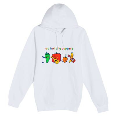 Red Hot Silly Peppers Funny Premium Pullover Hoodie