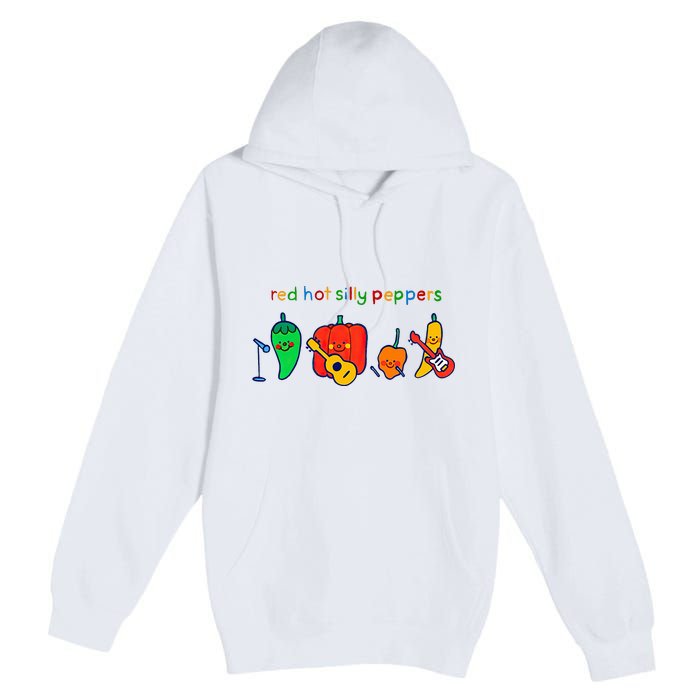 Red Hot Silly Peppers Funny Premium Pullover Hoodie