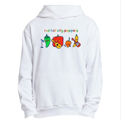 Red Hot Silly Peppers Funny Urban Pullover Hoodie