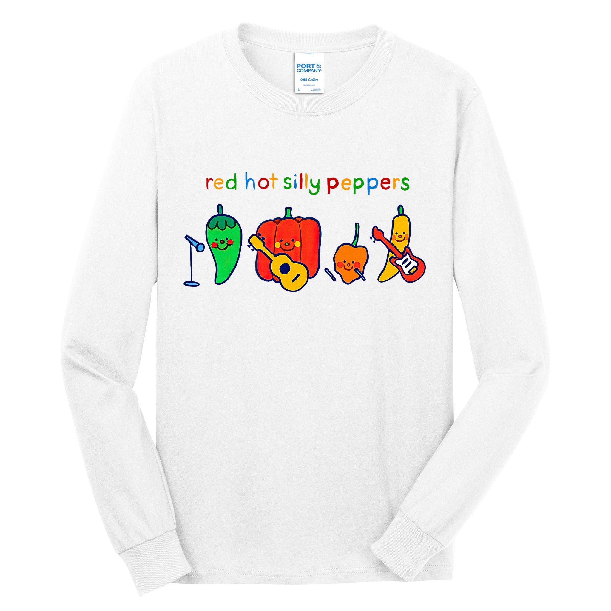 Red Hot Silly Peppers Funny Tall Long Sleeve T-Shirt