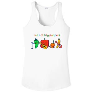 Red Hot Silly Peppers Funny Ladies PosiCharge Competitor Racerback Tank