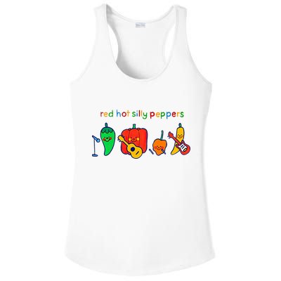 Red Hot Silly Peppers Funny Ladies PosiCharge Competitor Racerback Tank