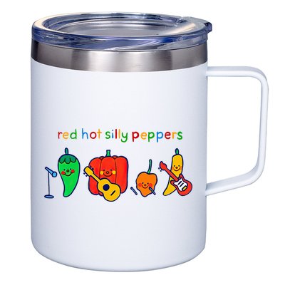 Red Hot Silly Peppers Funny 12oz Stainless Steel Coffee Mug