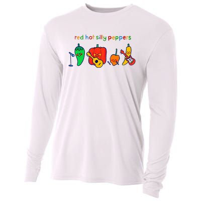 Red Hot Silly Peppers Funny Cooling Performance Long Sleeve Crew