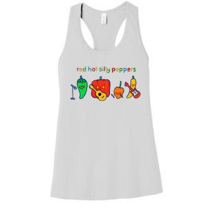 Red Hot Silly Peppers Funny Women's Racerback Tank