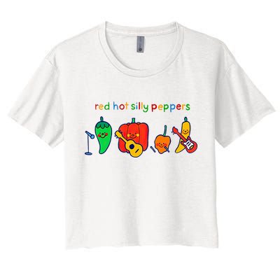 Red Hot Silly Peppers Funny Crop Top