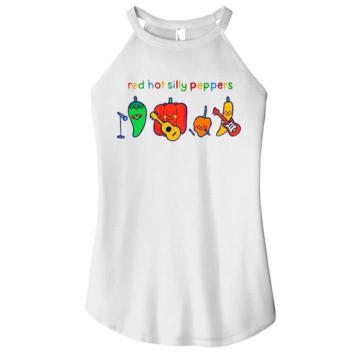 Red Hot Silly Peppers Funny Women's Perfect Tri Rocker Tank