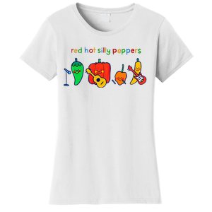 Red Hot Silly Peppers Funny Women's T-Shirt