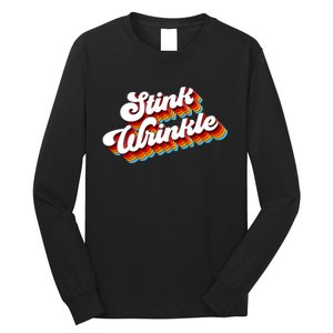 Retro Humor Stink Wrinkle Long Sleeve Shirt