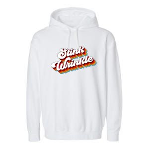 Retro Humor Stink Wrinkle Garment-Dyed Fleece Hoodie