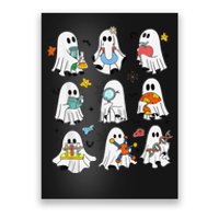 Retro Halloween Science Teacher Ghost Laboratory Teacher Gift Poster