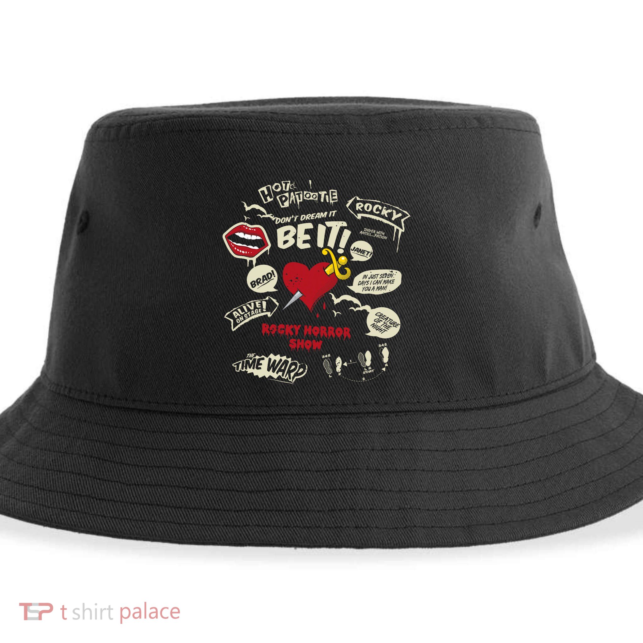 Rocky Horror Show Icons And Quotes Sustainable Bucket Hat