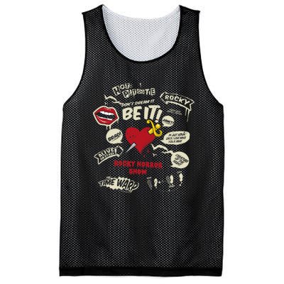 Rocky Horror Show Icons And Quotes Mesh Reversible Basketball Jersey Tank