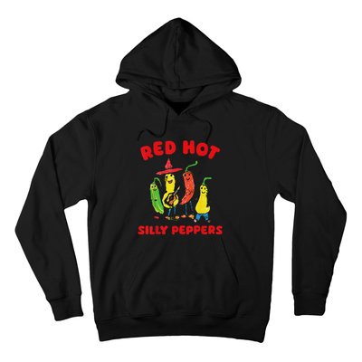 Red Hot Silly Peppers Fun Design Hoodie