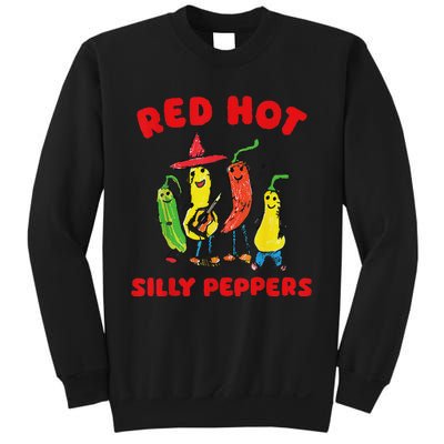 Red Hot Silly Peppers Fun Design Sweatshirt