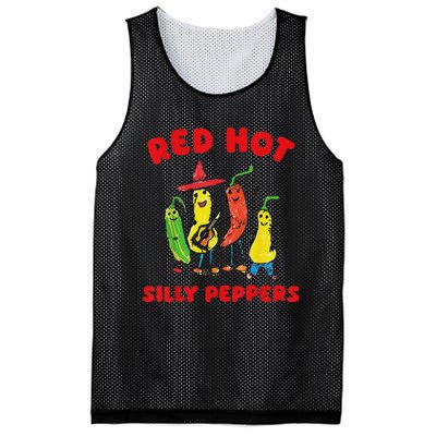 Red Hot Silly Peppers Fun Design Mesh Reversible Basketball Jersey Tank