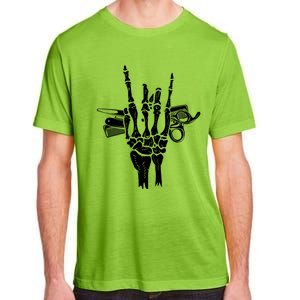 Rock Hand Skeleton Barber Hairstylist Hairdresser Cute Gift Adult ChromaSoft Performance T-Shirt