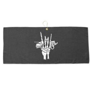 Rock Hand Skeleton Barber Hairstylist Hairdresser Cute Gift Large Microfiber Waffle Golf Towel