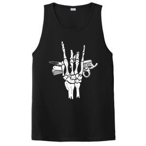 Rock Hand Skeleton Barber Hairstylist Hairdresser Cute Gift PosiCharge Competitor Tank