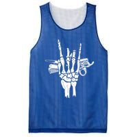 Rock Hand Skeleton Barber Hairstylist Hairdresser Cute Gift Mesh Reversible Basketball Jersey Tank