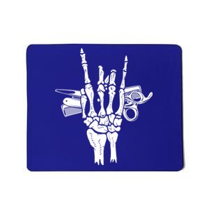 Rock Hand Skeleton Barber Hairstylist Hairdresser Cute Gift Mousepad