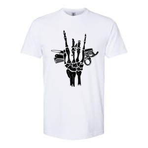 Rock Hand Skeleton Barber Hairstylist Hairdresser Cute Gift Softstyle CVC T-Shirt