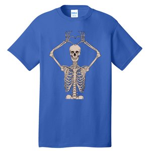 Retro Halloween Skeleton Hands Heart Costume Gift Tall T-Shirt