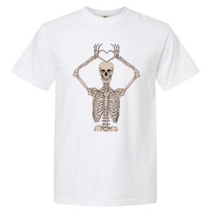 Retro Halloween Skeleton Hands Heart Costume Gift Garment-Dyed Heavyweight T-Shirt