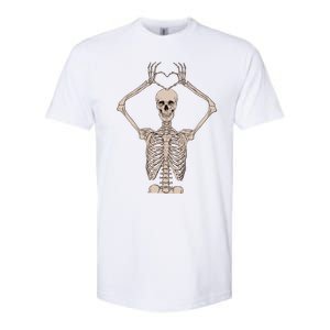 Retro Halloween Skeleton Hands Heart Costume Gift Softstyle CVC T-Shirt