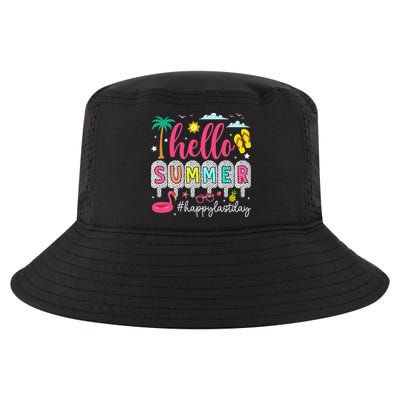 Retro Hello Summer Happy Last Day Of School Teacher Student Cool Comfort Performance Bucket Hat