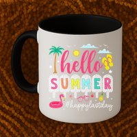Retro Hello Summer Happy Last Day Of School Teacher Student Mug