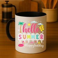 Retro Hello Summer Happy Last Day Of School Teacher Student Mug