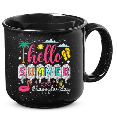 Retro Hello Summer Happy Last Day Of School Teacher Student 15oz Campfire Ceramic Mug