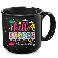 Retro Hello Summer Happy Last Day Of School Teacher Student 15oz Campfire Ceramic Mug