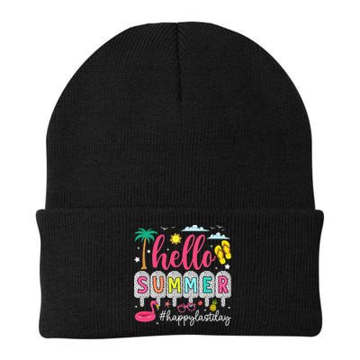 Retro Hello Summer Happy Last Day Of School Teacher Student Beanie
