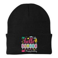 Retro Hello Summer Happy Last Day Of School Teacher Student Beanie