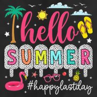 Retro Hello Summer Happy Last Day Of School Teacher Student Hat