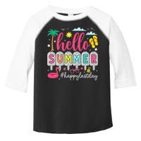 Retro Hello Summer Happy Last Day Of School Teacher Student Toddler Fine Jersey T-Shirt