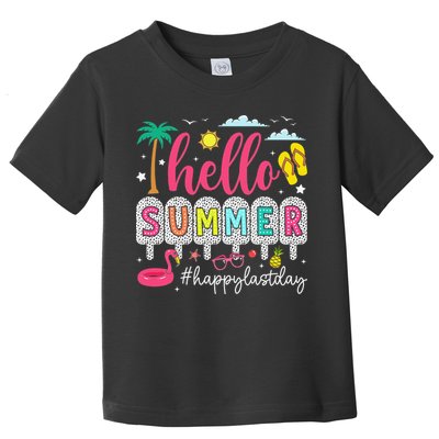 Retro Hello Summer Happy Last Day Of School Teacher Student Toddler T-Shirt