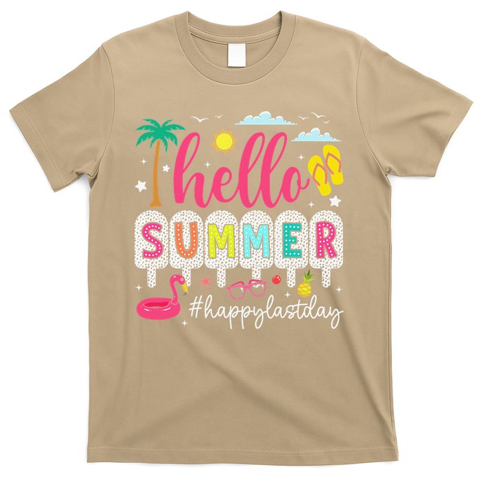 Retro Hello Summer Happy Last Day Of School Teacher Student T-Shirt