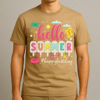 Retro Hello Summer Happy Last Day Of School Teacher Student T-Shirt