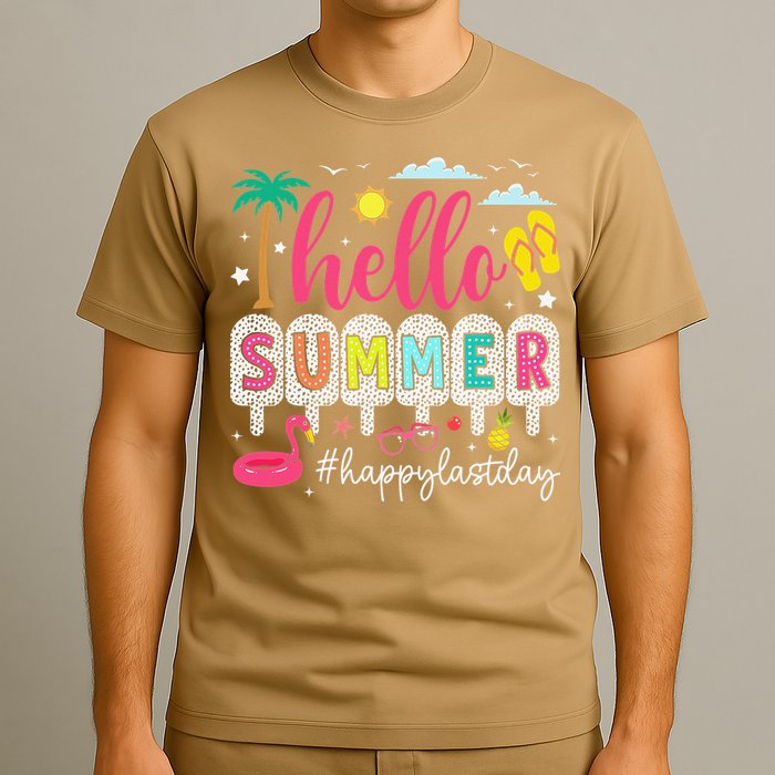 Retro Hello Summer Happy Last Day Of School Teacher Student T-Shirt