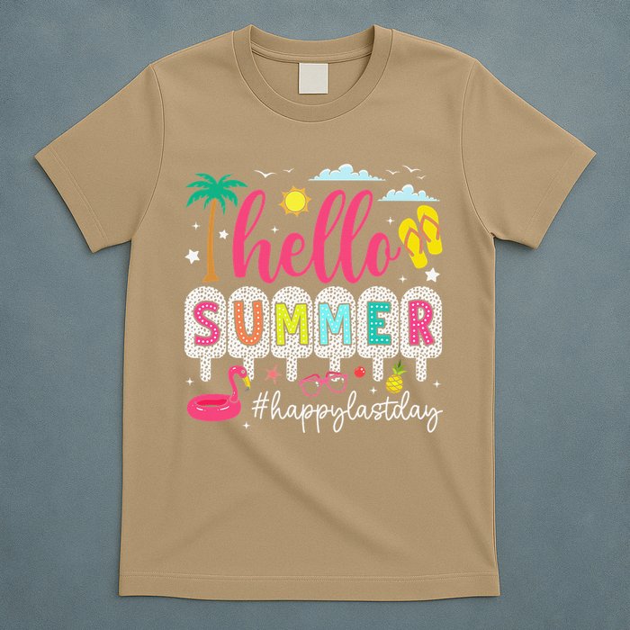 Retro Hello Summer Happy Last Day Of School Teacher Student T-Shirt