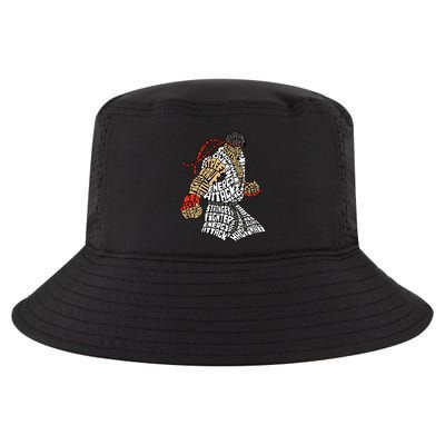 Retro Hadouken Shoryuken Brave Karate Fighter Typogram Cool Comfort Performance Bucket Hat
