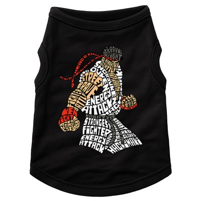Retro Hadouken Shoryuken Brave Karate Fighter Typogram Doggie Tank
