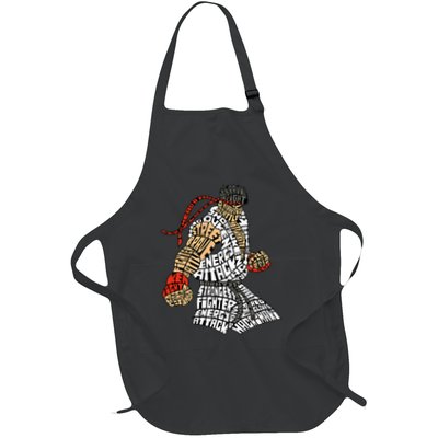 Retro Hadouken Shoryuken Brave Karate Fighter Typogram Apron