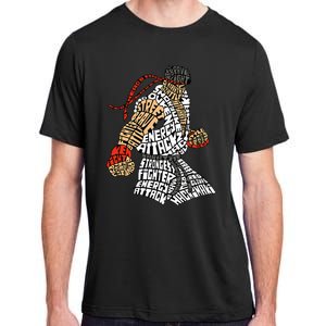 Retro Hadouken Shoryuken Brave Karate Fighter Typogram Adult ChromaSoft Performance T-Shirt