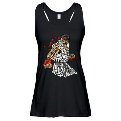 Retro Hadouken Shoryuken Brave Karate Fighter Typogram Ladies Essential Flowy Tank