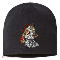 Retro Hadouken Shoryuken Brave Karate Fighter Typogram Sustainable Beanie